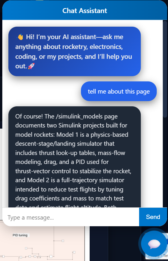 Website AI assistant interface